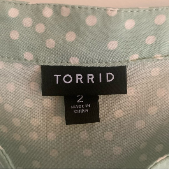 Mint Polkadot Torrid Size 2 Dress - Picture 4 of 5